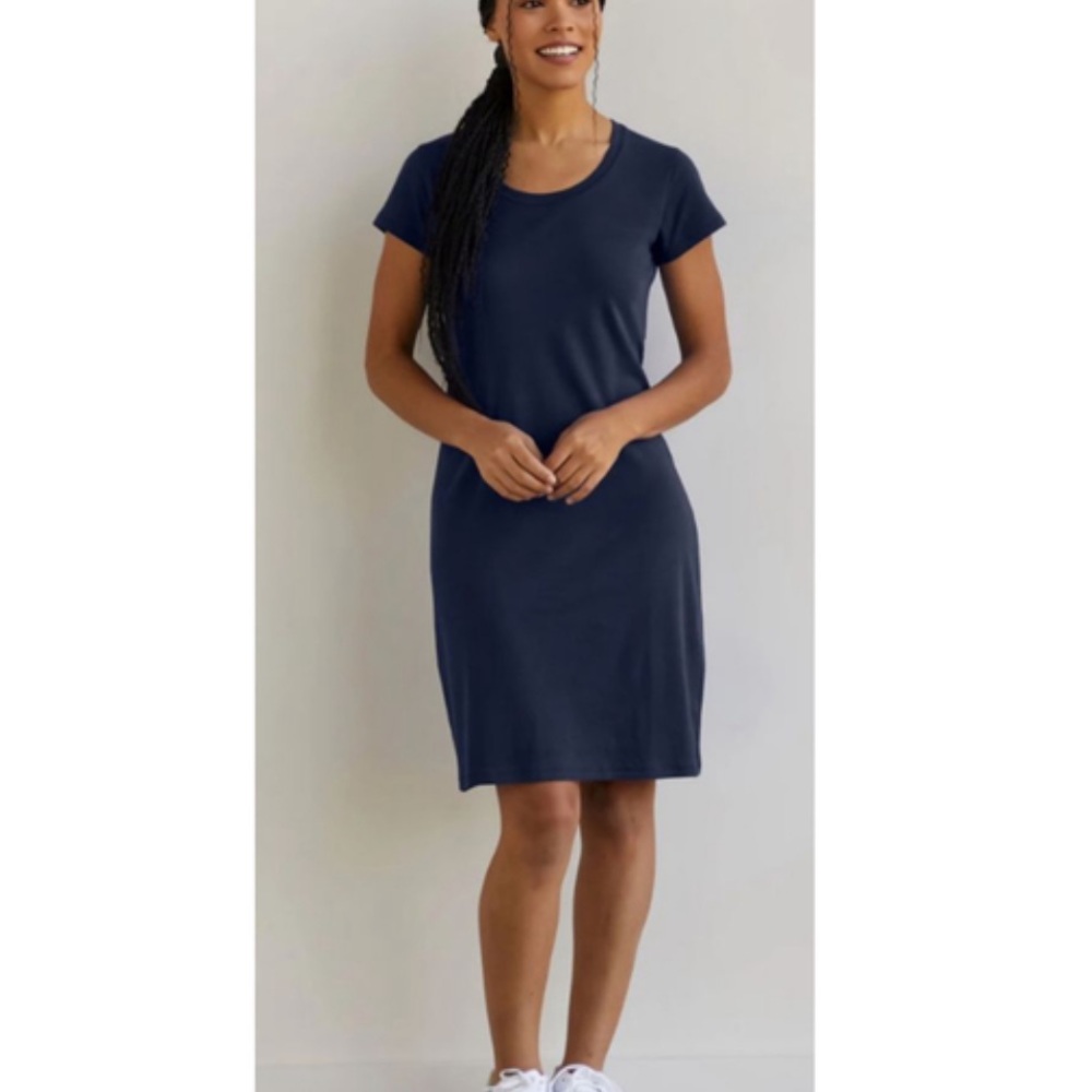 Gap Navy Blue V-Neck T-Shirt Dress